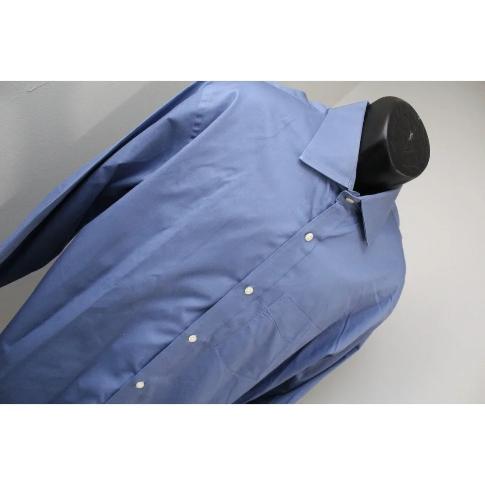 Banana‎ Republic Dress Shirt Blue Long Sleeve Button Up Mens XL 17-17.5